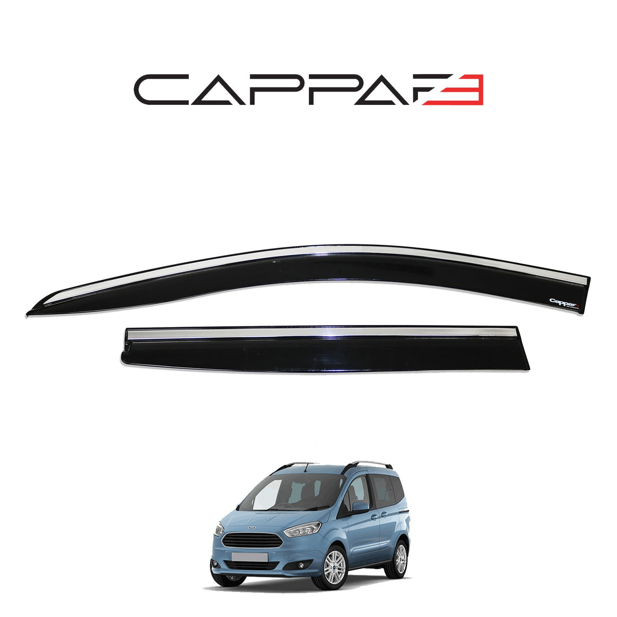 Ford Transit / Tourneo Courier 1 2014-2018 ile Uyumlu Cam Rüzgarlığı 4 Adet