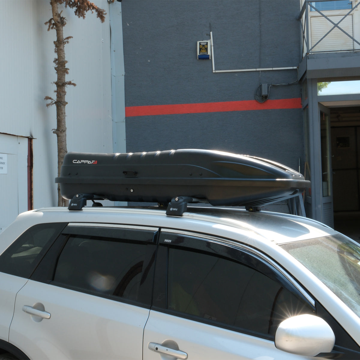 Universal Capbox Araç Üzeri Port Bagaj Bavul 450 Litre Çift Açılır Mat