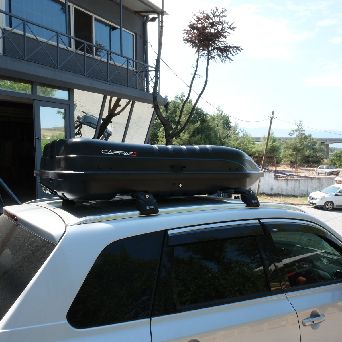 Universal Capbox Araç Üzeri Port Bagaj Bavul 450 Litre Çift Açılır Mat