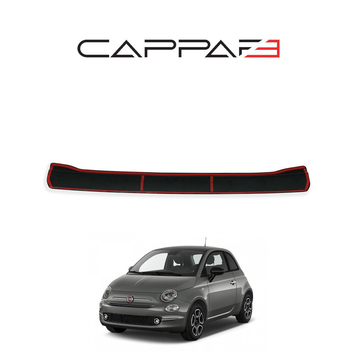 Fiat 500 2015-2024 ile Uyumlu Arka Tampon Eşiği Mat