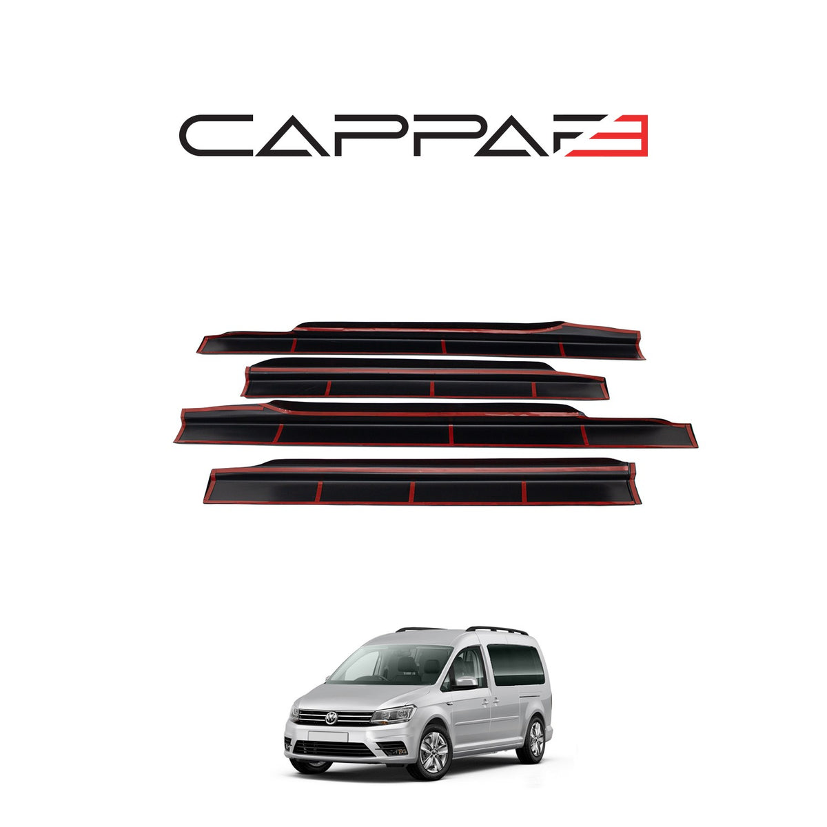 Volkswagen Caddy 4 2015-2020 ile Uyumlu Yan Kapı Çıtası 4 Adet