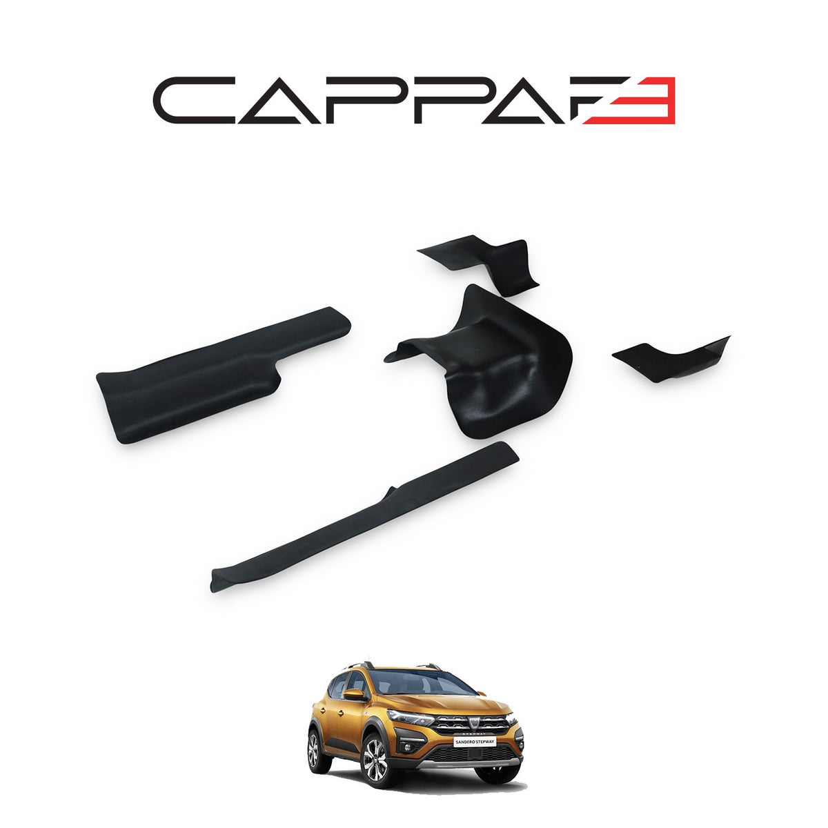 Dacia Sandero 3 2021-2026 ile Uyumlu İç Trim 5 Adet