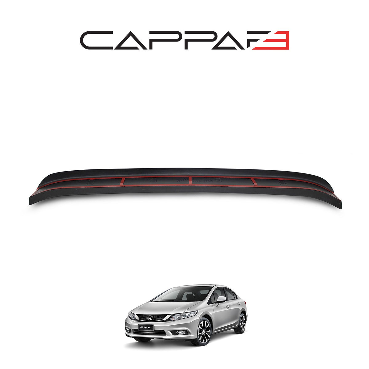 Honda Civic 9 2011-2016 ile Uyumlu Arka Tampon Eşiği Mat