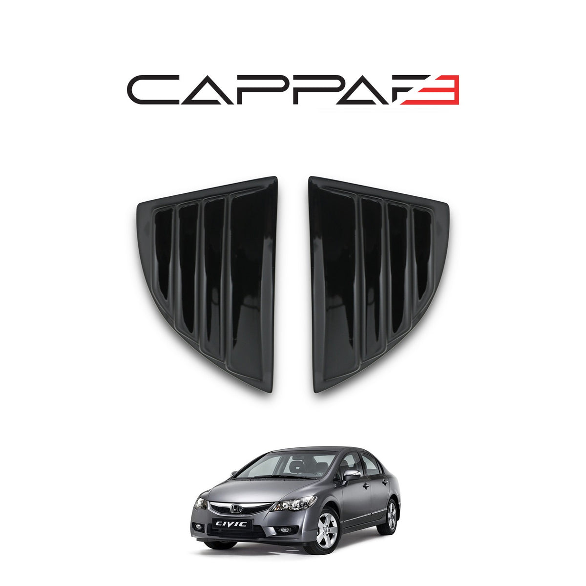 Honda Civic 8 2005-2011 ile Uyumlu Kelebek Camı 2 Adet