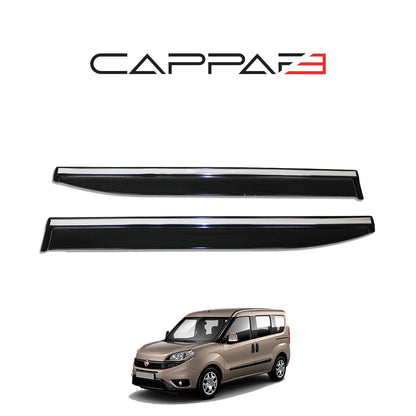 Fiat Doblo 2 2015-2022 ile Uyumlu Cam Rüzgarlığı Kromlu 4 Adet