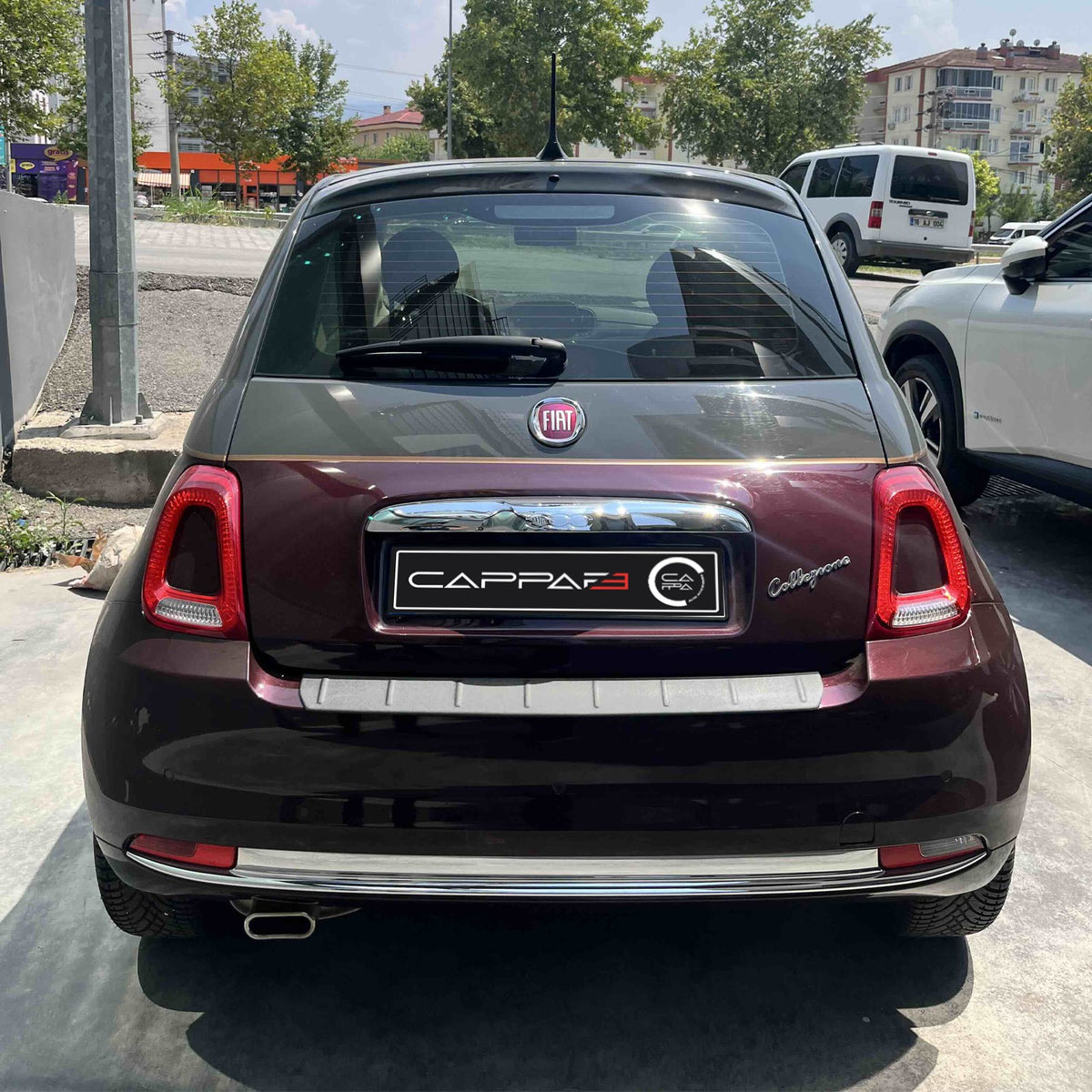 Fiat 500 2015-2024 ile Uyumlu Arka Tampon Eşiği Mat