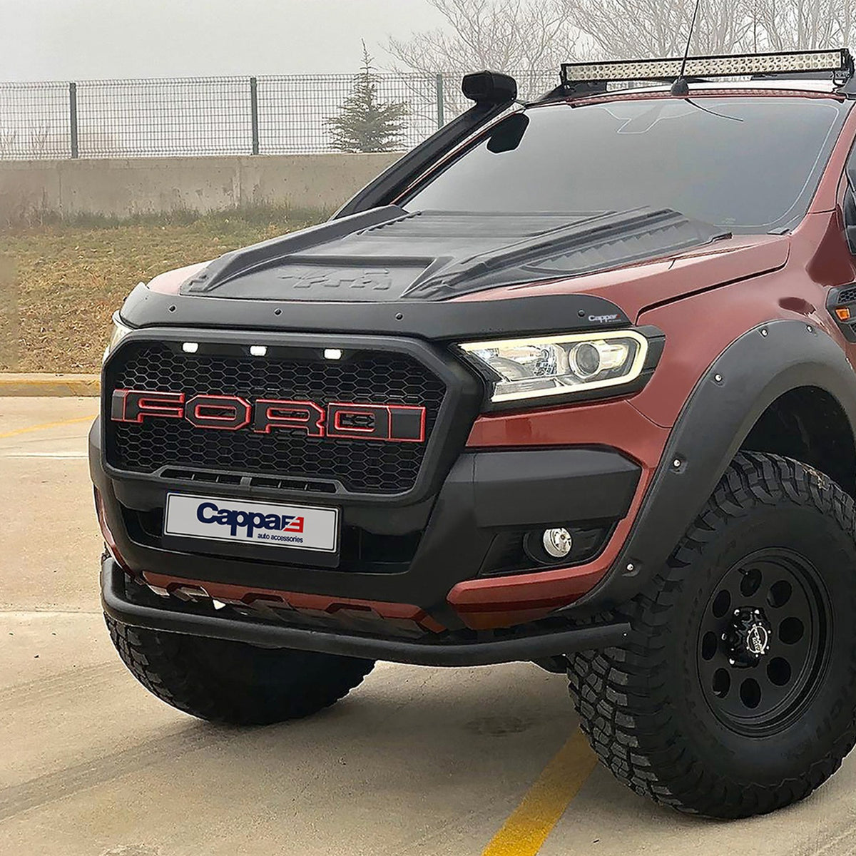 Ford Ranger 2016-2022 ile Uyumlu Kaput Rüzgarlığı 3mm