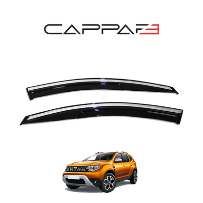 Dacia Duster 2 2018-2023 ile Uyumlu Cam Rüzgarlığı Kromlu 4 Adet