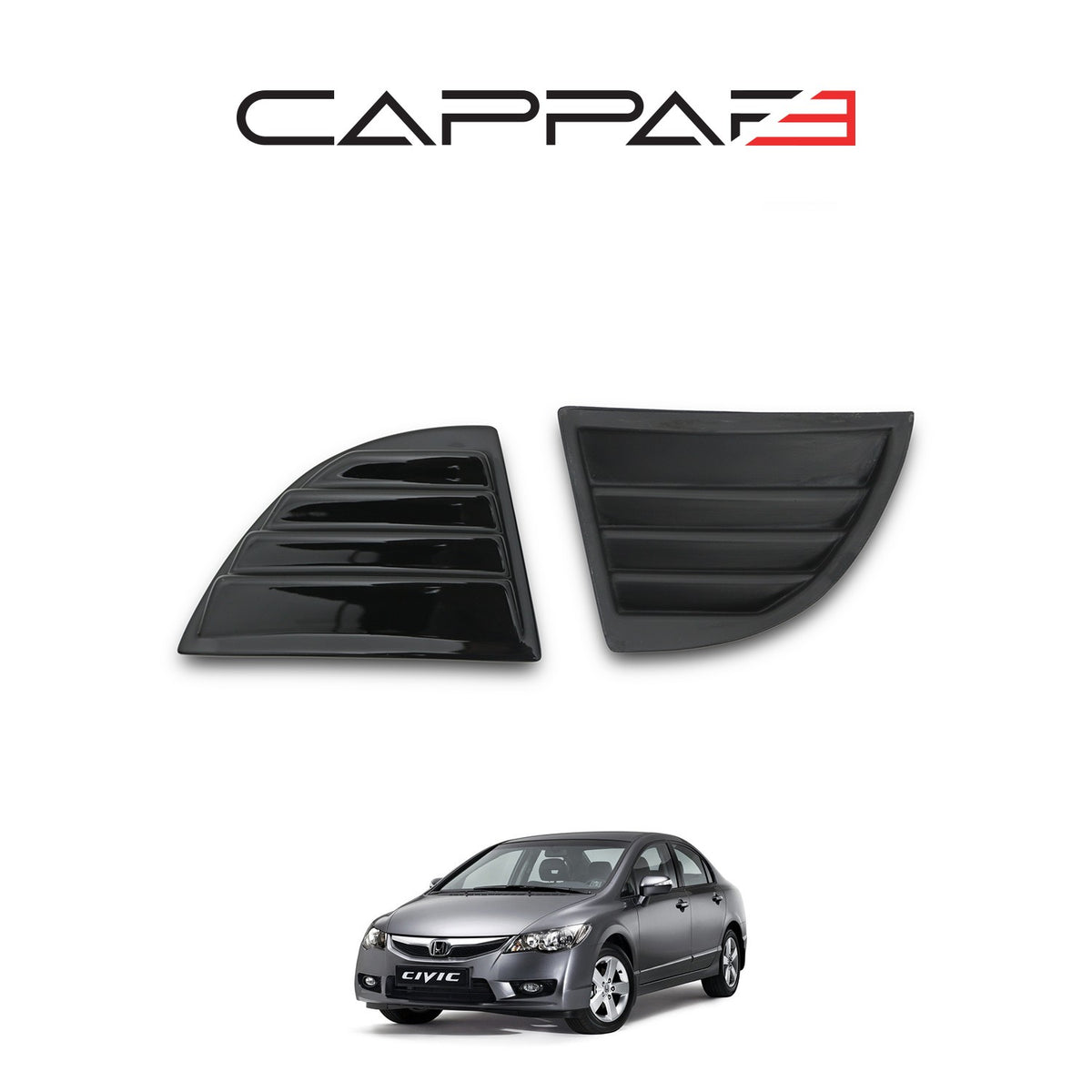 Honda Civic 8 2005-2011 ile Uyumlu Kelebek Camı 2 Adet