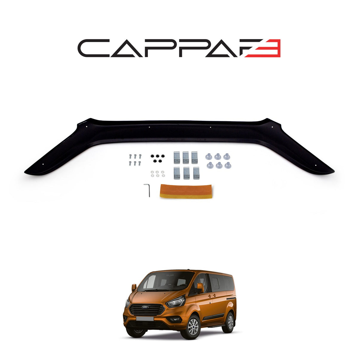Ford Transit / Tourneo Custom 1 2018-2023 ile Uyumlu Kaput Rüzgarlığı 3mm