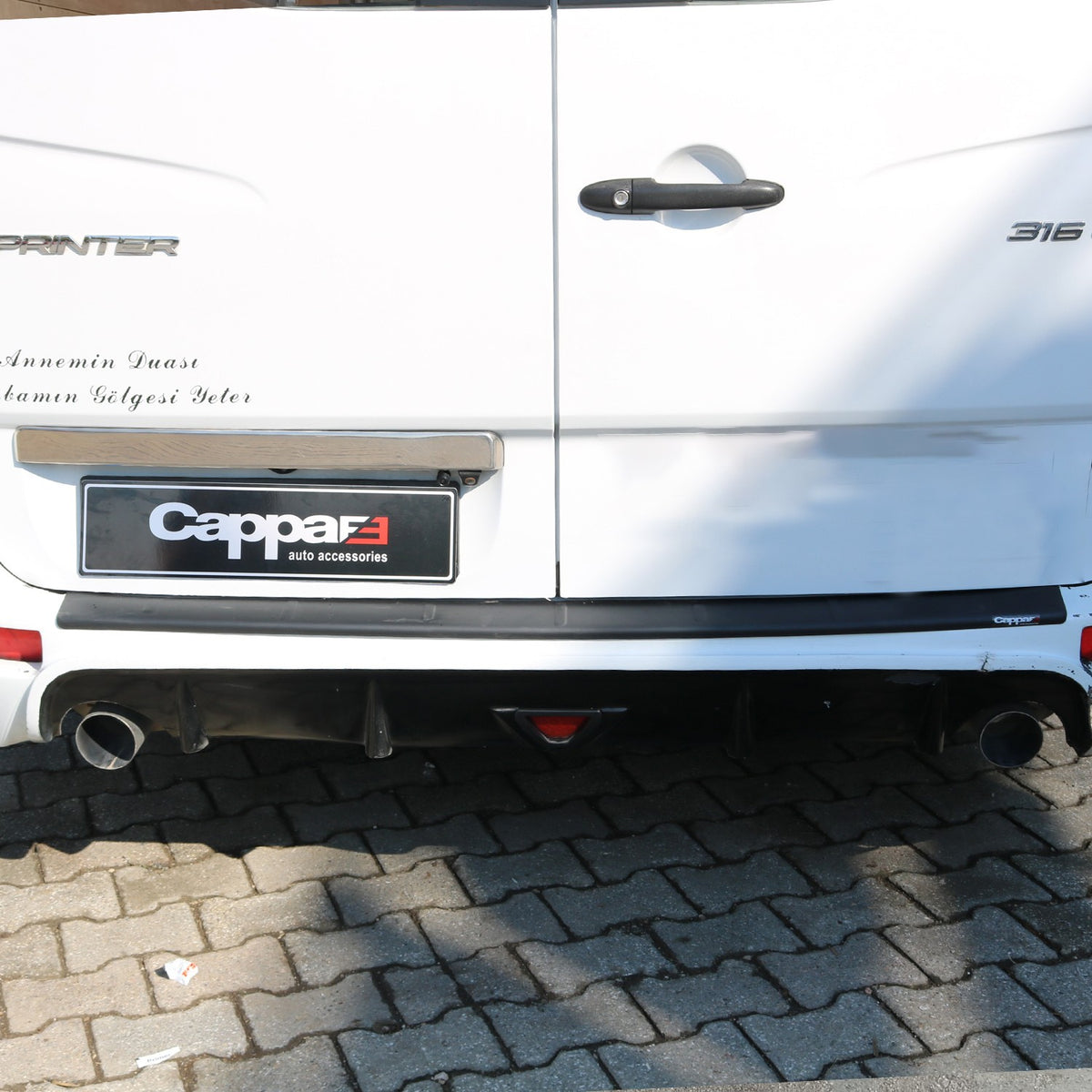 Mercedes Sprinter 3 2019-2026 ile Uyumlu Arka Tampon Eşiği Mat