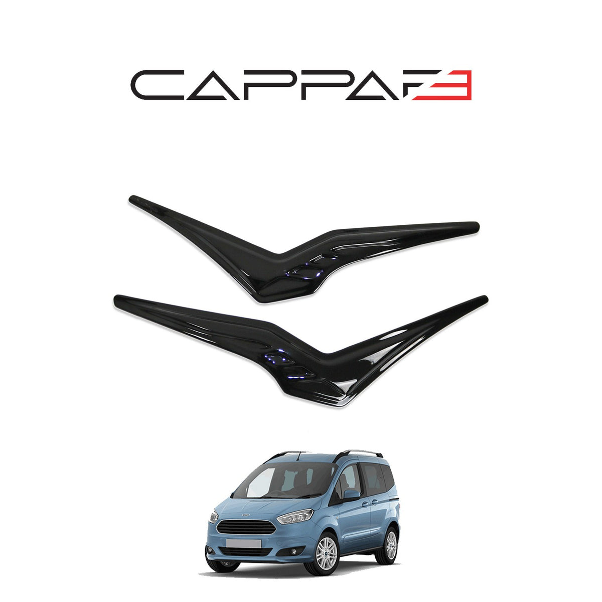 Ford Transit / Tourneo Courier 1 2018-2023 ile Uyumlu Sis Farı Çerçevesi 6 Adet