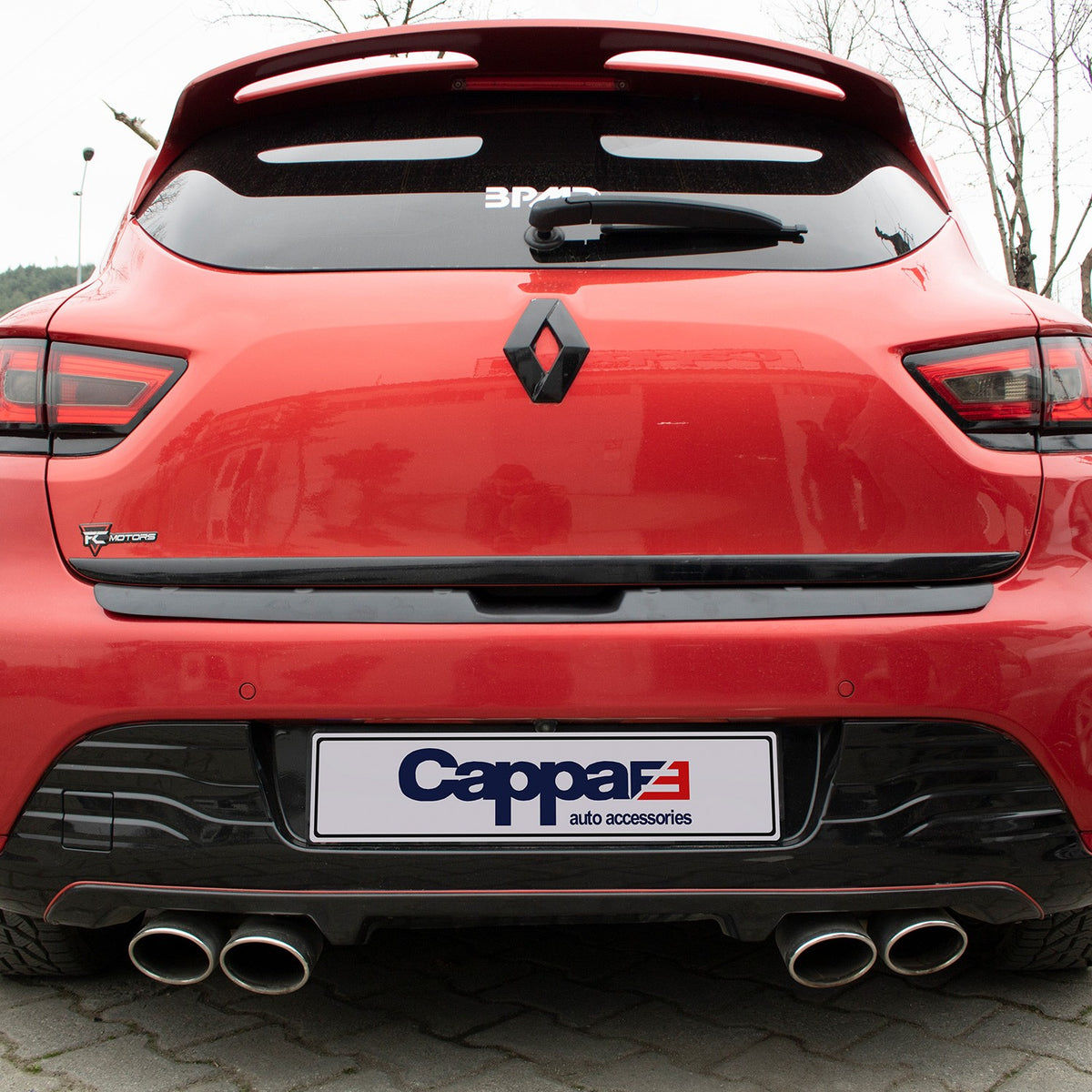 Renault Clio 4 2013-2020 ile Uyumlu Arka Tampon Eşiği Mat