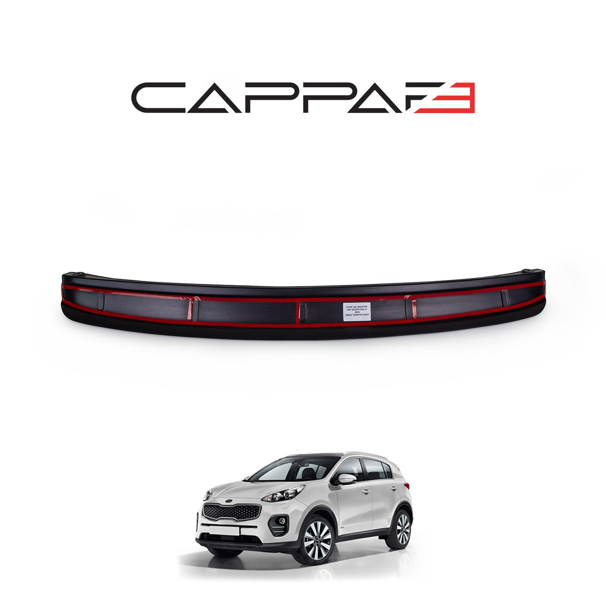 Kia Sportage 4 2016-2019 ile Uyumlu Arka Tampon Eşiği Mat