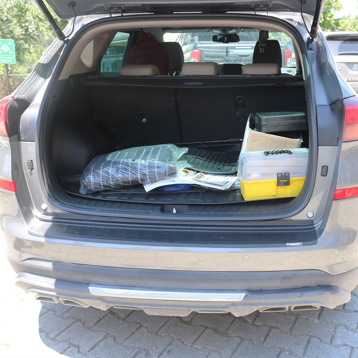 Hyundai Tucson 3 2018-2020 ile Uyumlu Arka Tampon Eşiği Mat