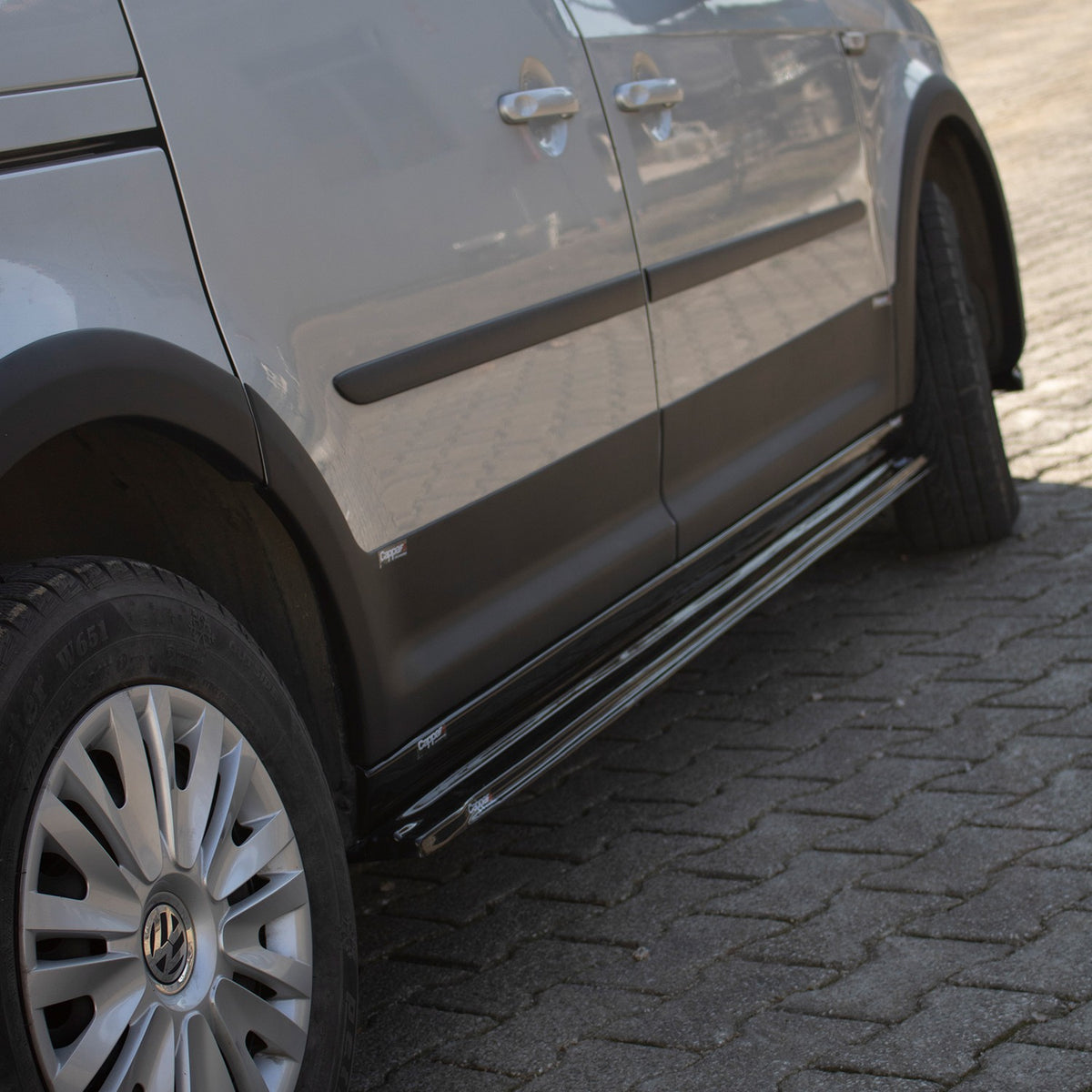 Volkswagen Caddy 4 2015-2020 ile Uyumlu Marşpiyel Kaplama 2 Parça