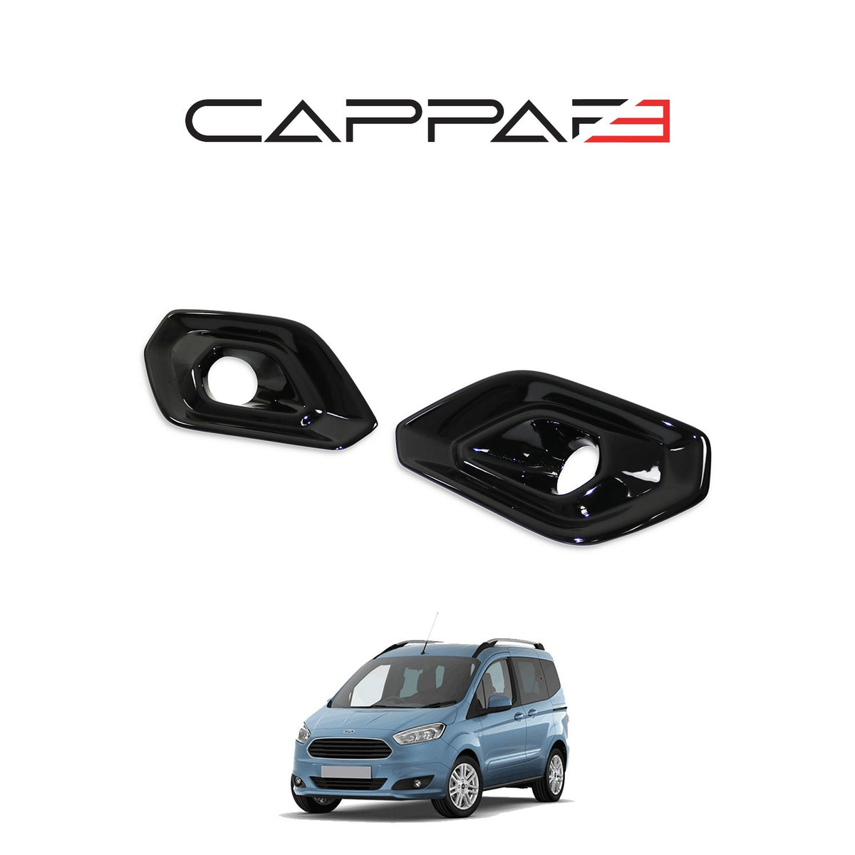 Ford Courier 2018-2023 Yıl Aralığı Uyumlu Sis Farı Çerçevesi 2 Parça