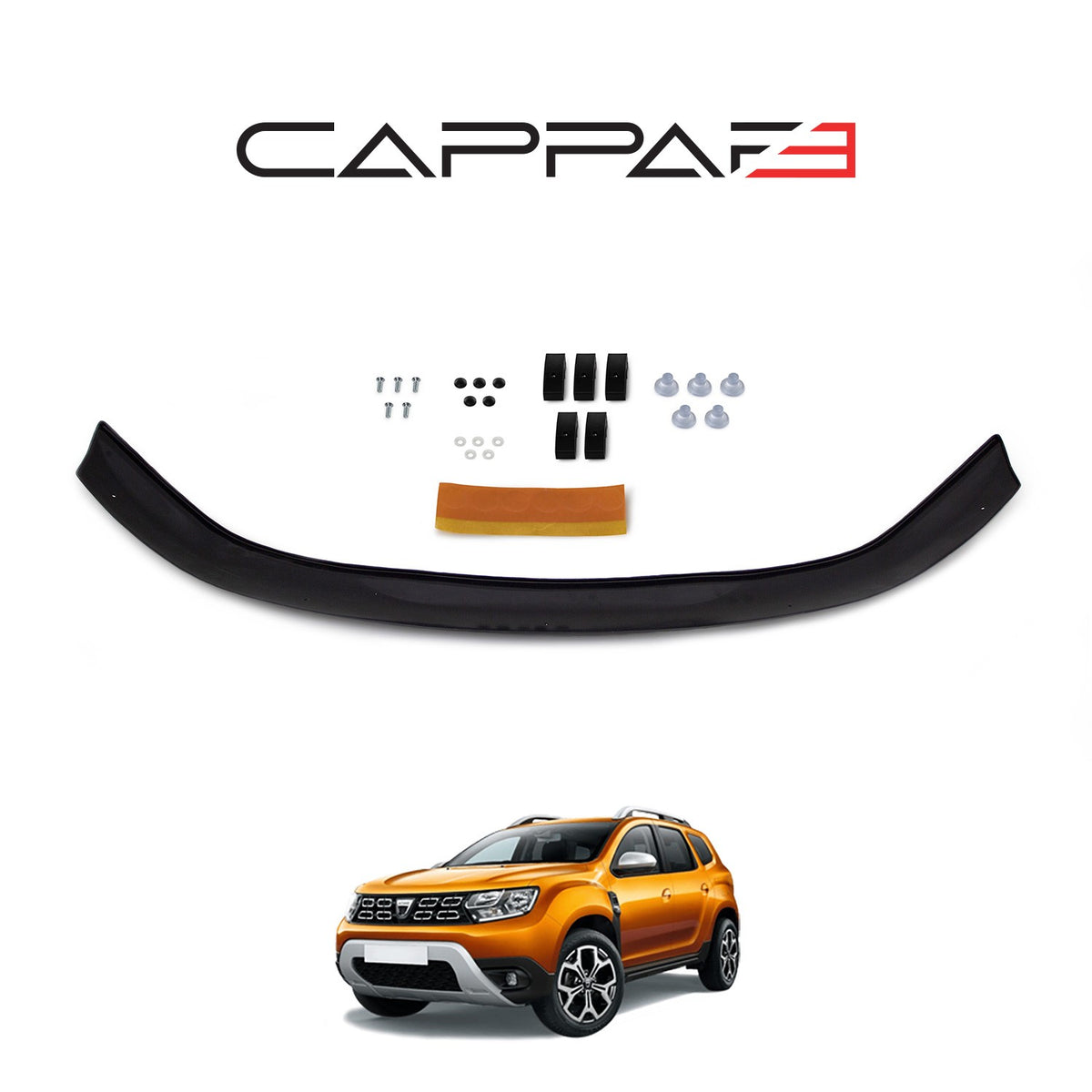 Dacia Duster 2 2018-2023 ile Uyumlu Kaput Rüzgarlığı 3mm