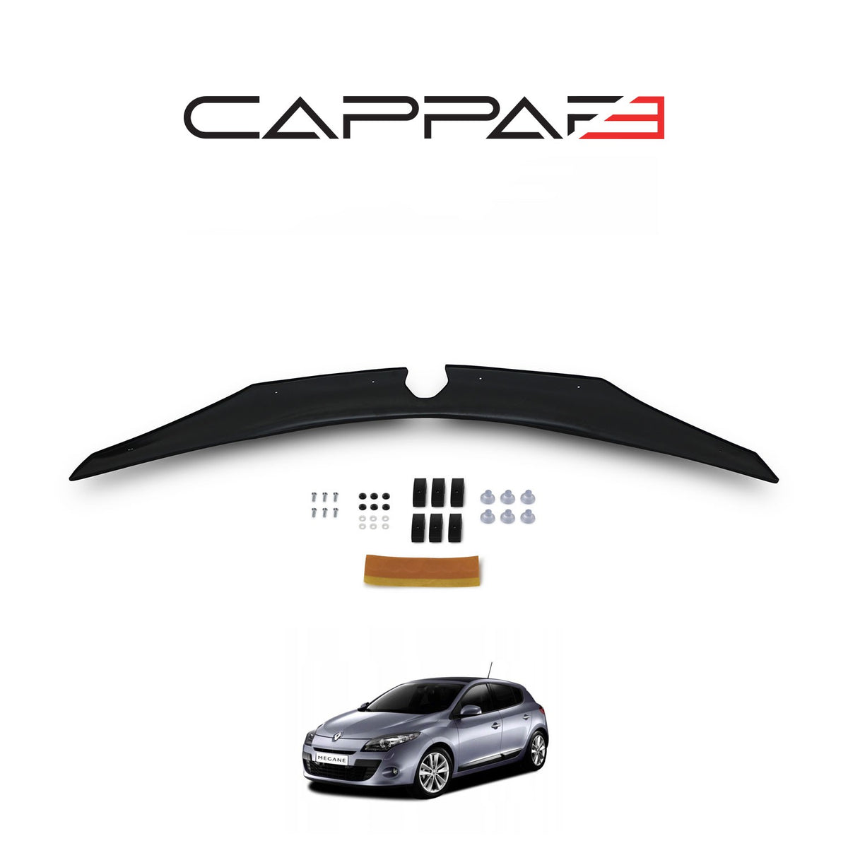 Renault Megane 3 2009-2016 ile Uyumlu Kaput Rüzgarlığı 3mm