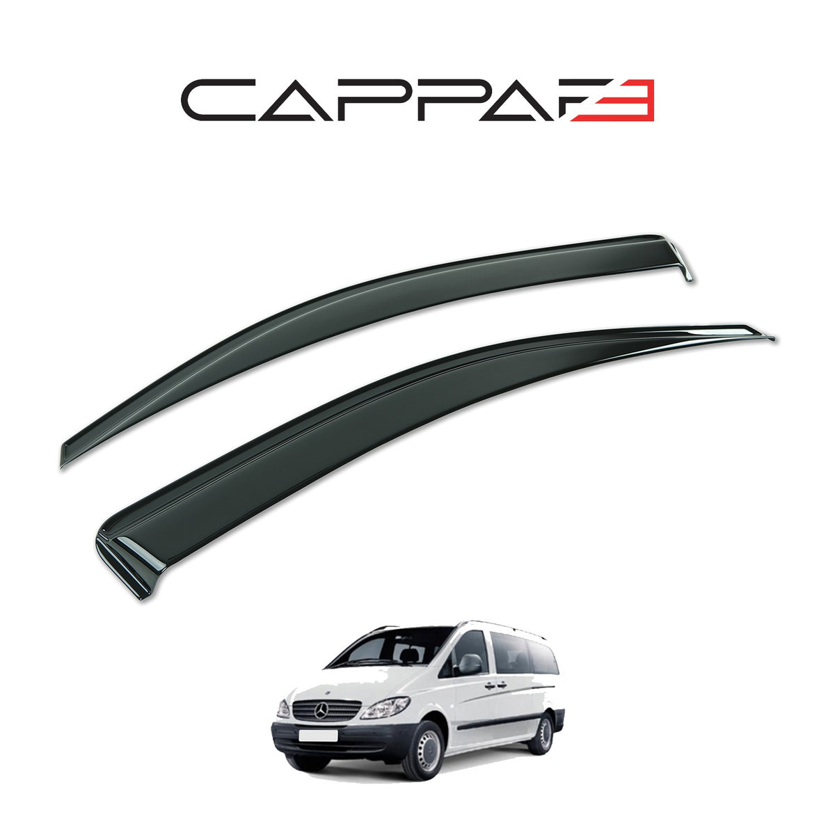 Mercedes Vito 2 2003-2010 ile Uyumlu Cam Rüzgarlığı 2 Adet