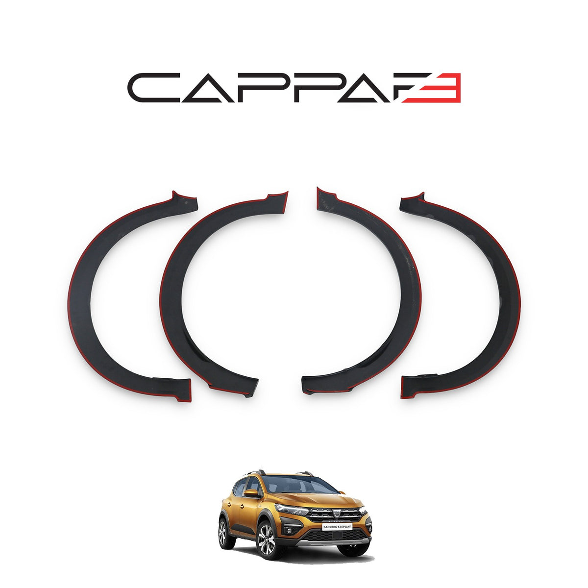 Dacia Sandero 3 2021-2026 ile Uyumlu Çamurluk Dodik 4 Adet