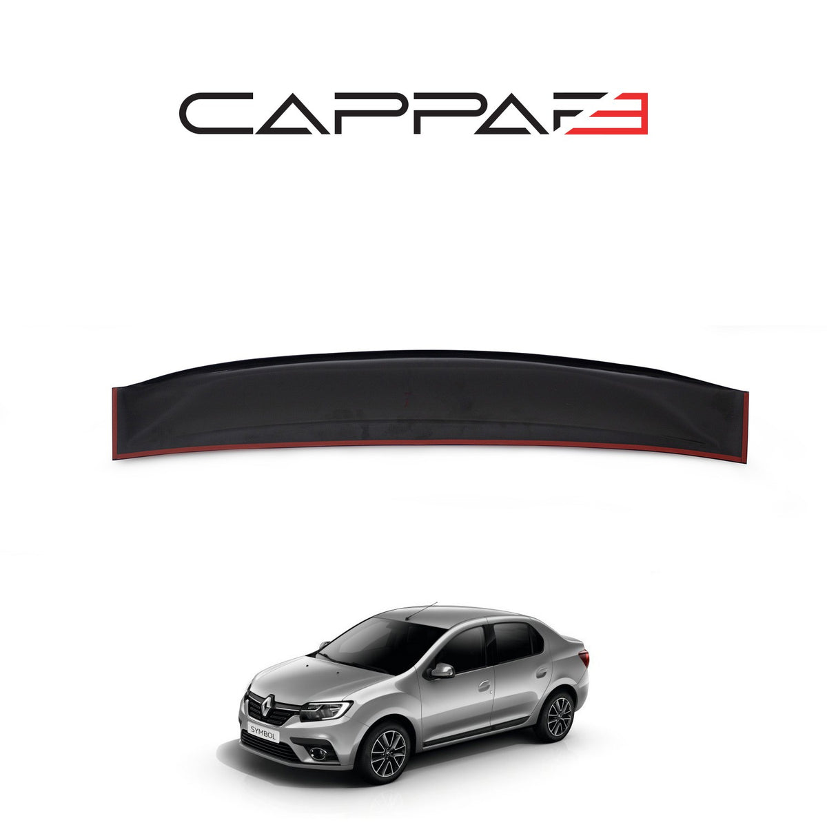 Renault Symbol 3 2013-2021 ile Uyumlu Arka Cam Spoyler