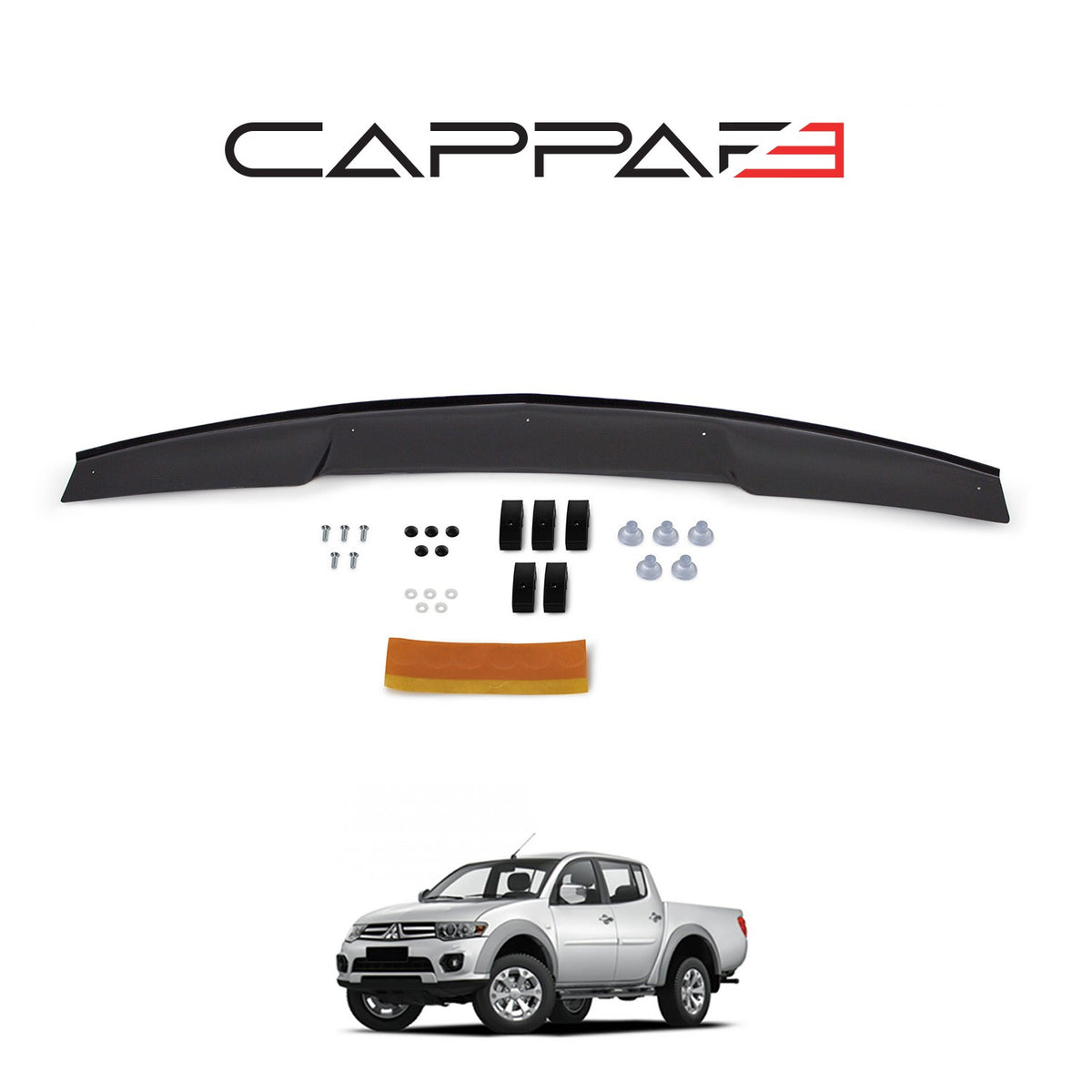 Mitsubishi L200 4 2005-2015 ile Uyumlu Kaput Rüzgarlığı 3mm