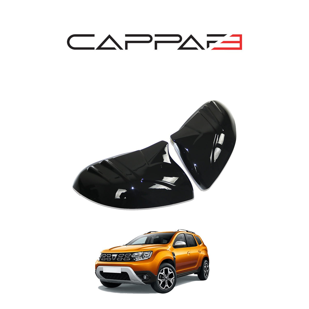 Dacia Duster 2 2018-2023 yarasa ayna kapağı 2 parçalı set – 4