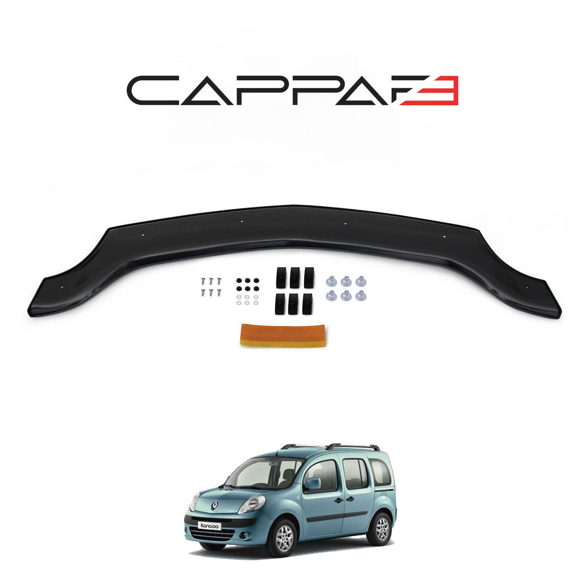 Renault Kangoo 2 2007-2013 ile Uyumlu Kaput Rüzgarlığı 3mm