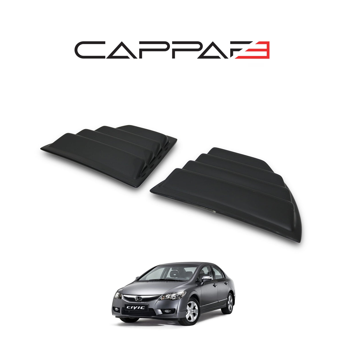 Honda Civic 8 2005-2011 ile Uyumlu Kelebek Camı 2 Adet