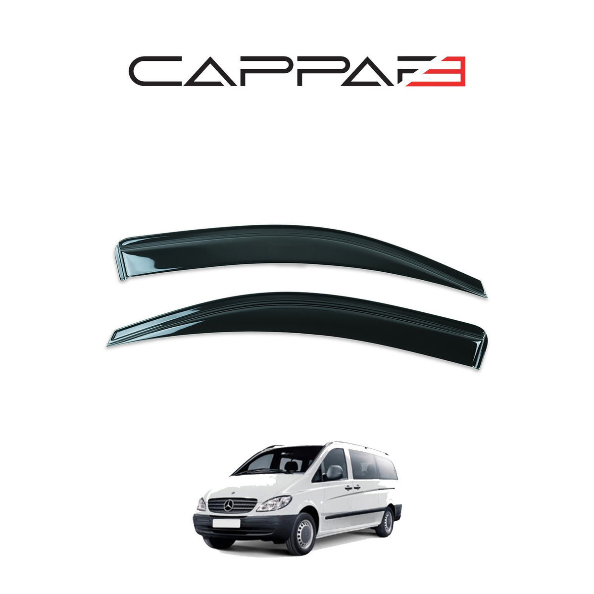 Mercedes Vito 2 2003-2010 ile Uyumlu Cam Rüzgarlığı 2 Adet