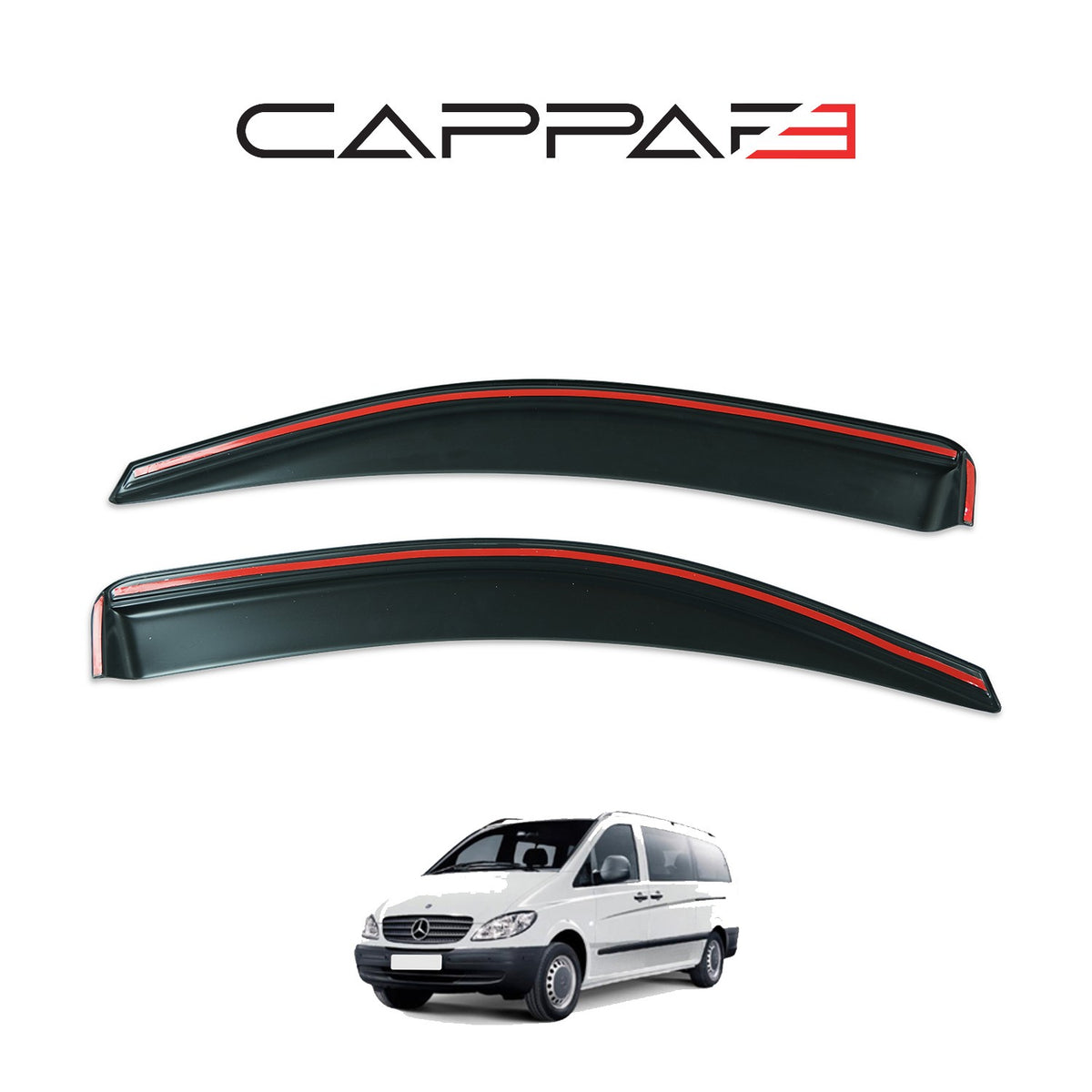 Mercedes Vito 2 2003-2010 ile Uyumlu Cam Rüzgarlığı 2 Adet