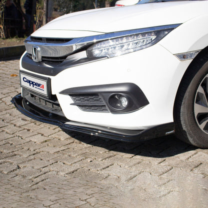 Honda Civic 10 2016-2021 ile Uyumlu Ön Tampon Lip