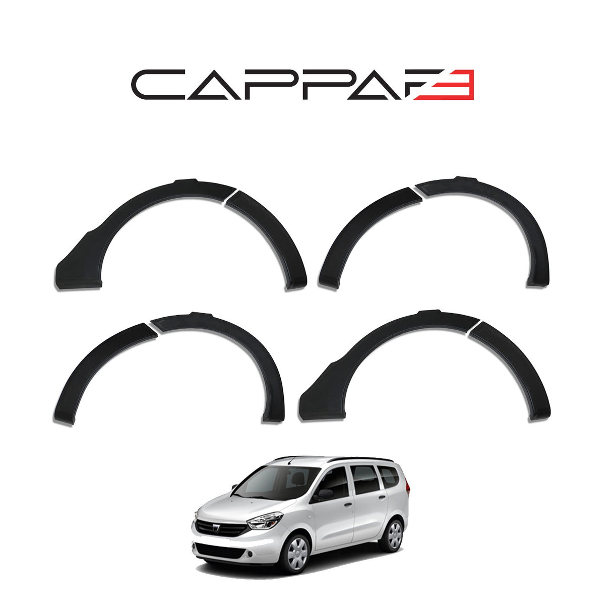 Dacia Lodgy 2012-2022 ile Uyumlu Çamurluk Dodik 8 Adet