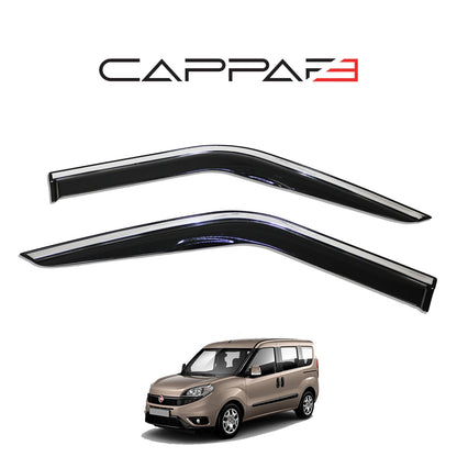 Fiat Doblo 2 2015-2022 ile Uyumlu Cam Rüzgarlığı Kromlu 4 Adet