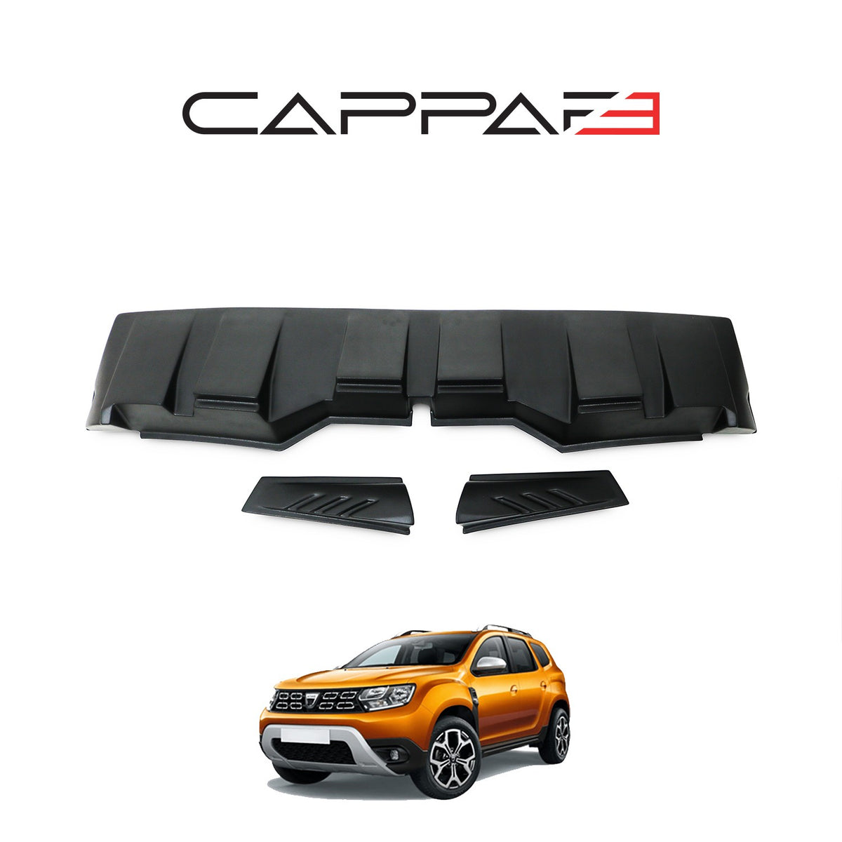 Dacia Duster 2 2018-2021 ile Uyumlu Arka Cam Spoyler 3 Adet