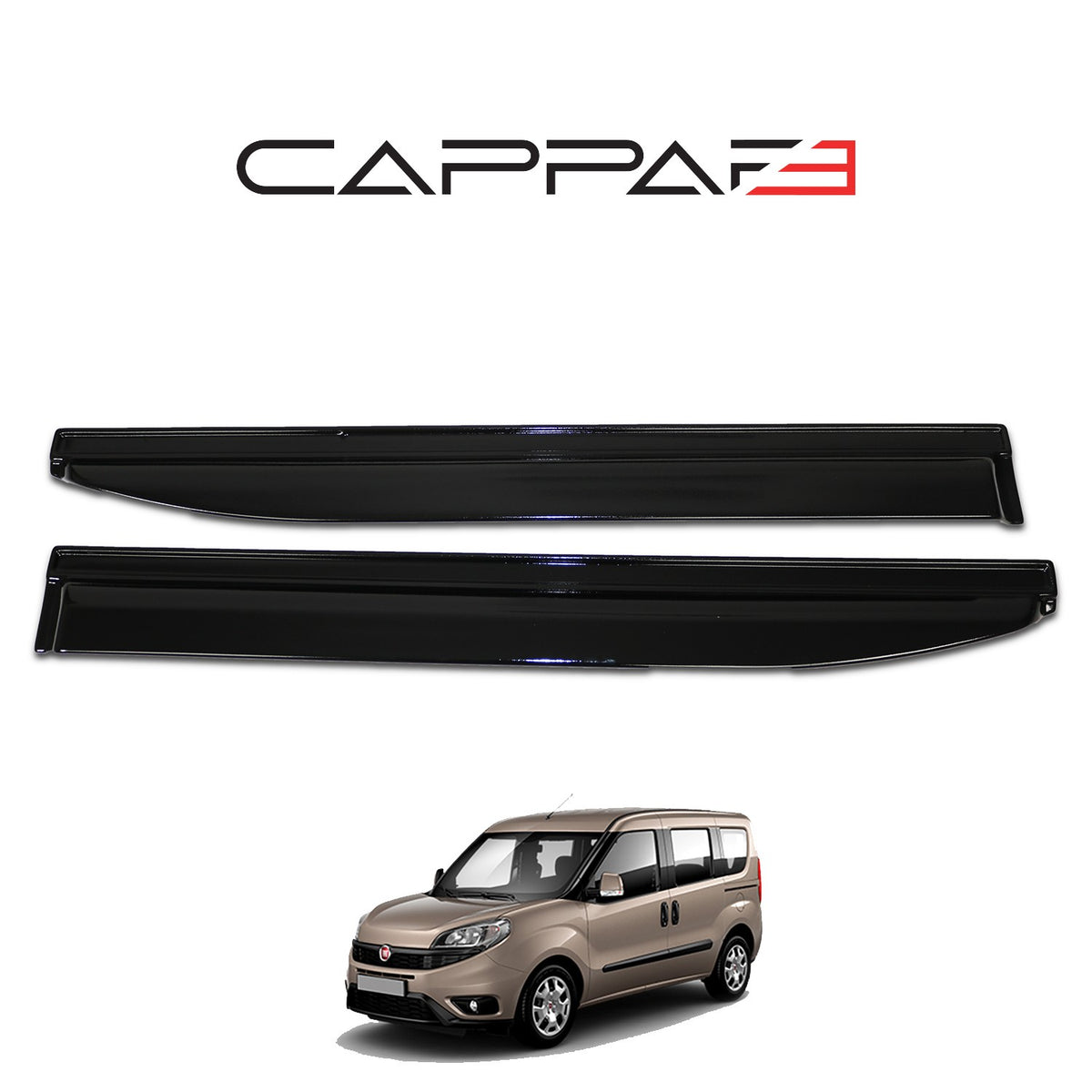 Fiat Doblo 2 2015-2022 cam rüzgarlığı 4 parçalı set – 3