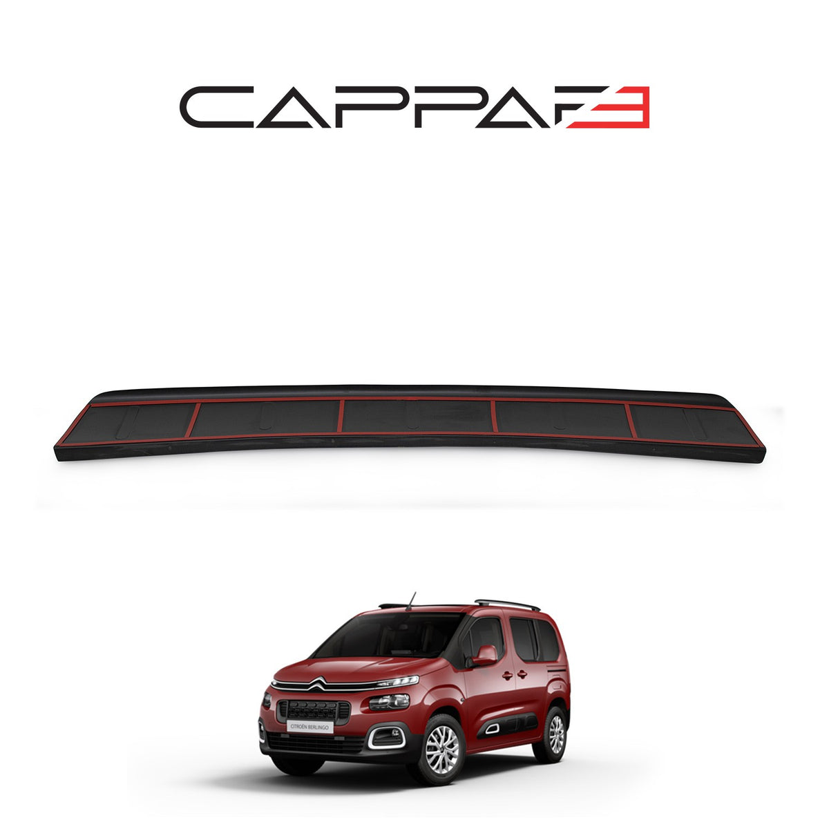 Citroen Berlingo 3 2018-2026 ile Uyumlu Arka Tampon Eşiği Mat