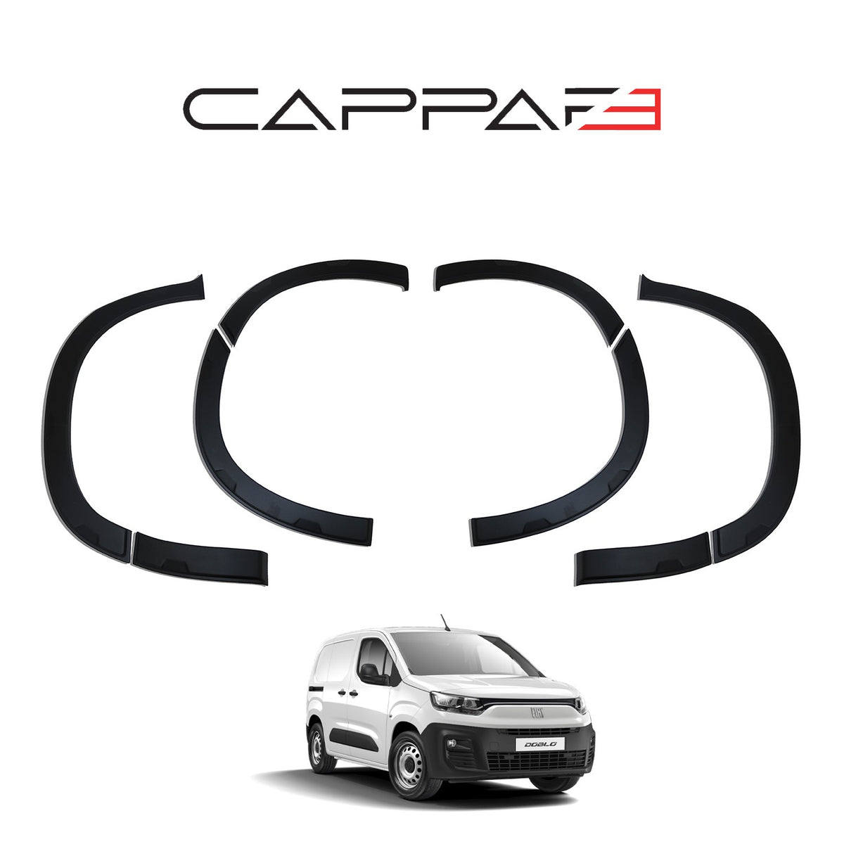 Fiat Doblo 3 2023-2026 ile Uyumlu Çamurluk Dodik 8 Adet