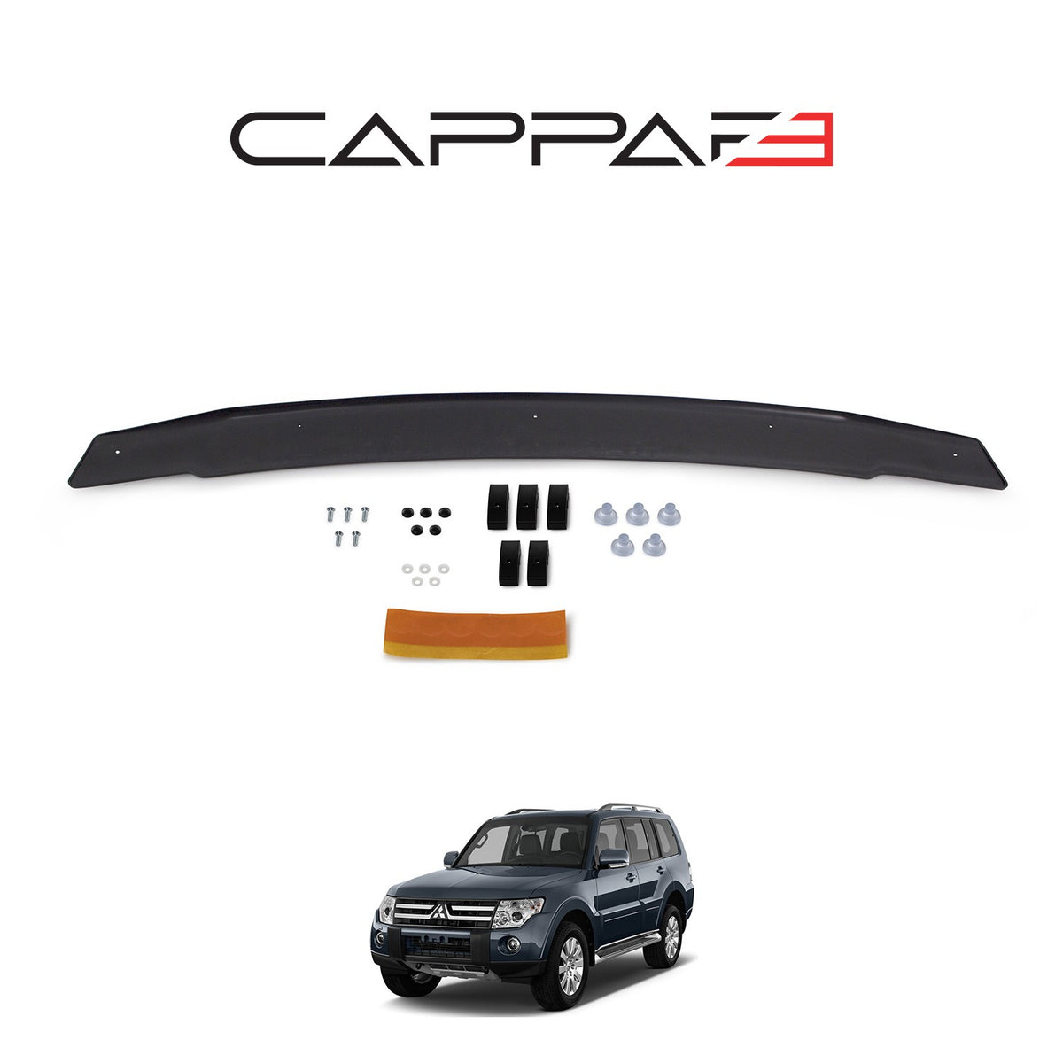 Mitsubishi Pajero 4 2006-2021 ile Uyumlu Kaput Rüzgarlığı 3mm