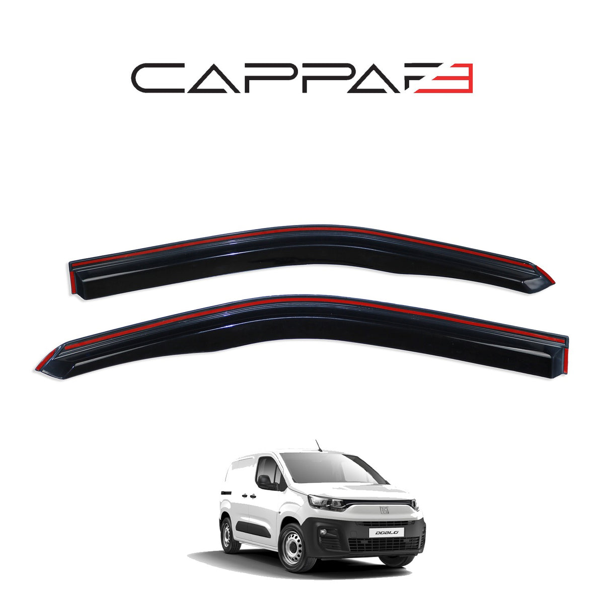 Fiat Doblo 3 2023-2026 ile Uyumlu Cam Rüzgarlığı 2 Adet