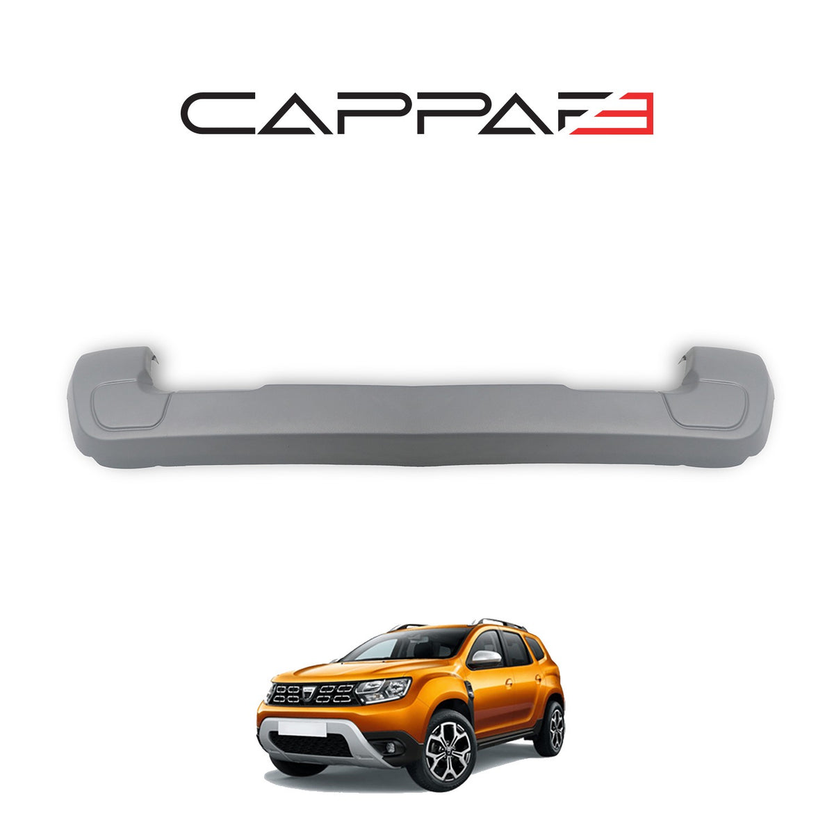 Dacia Duster 2 2018-2023 ile Uyumlu Arka Tampon U Difüzör Gri