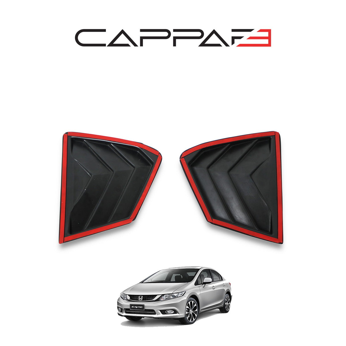 Honda Civic 9 2011-2016 ile Uyumlu Kelebek Camı 2 Adet
