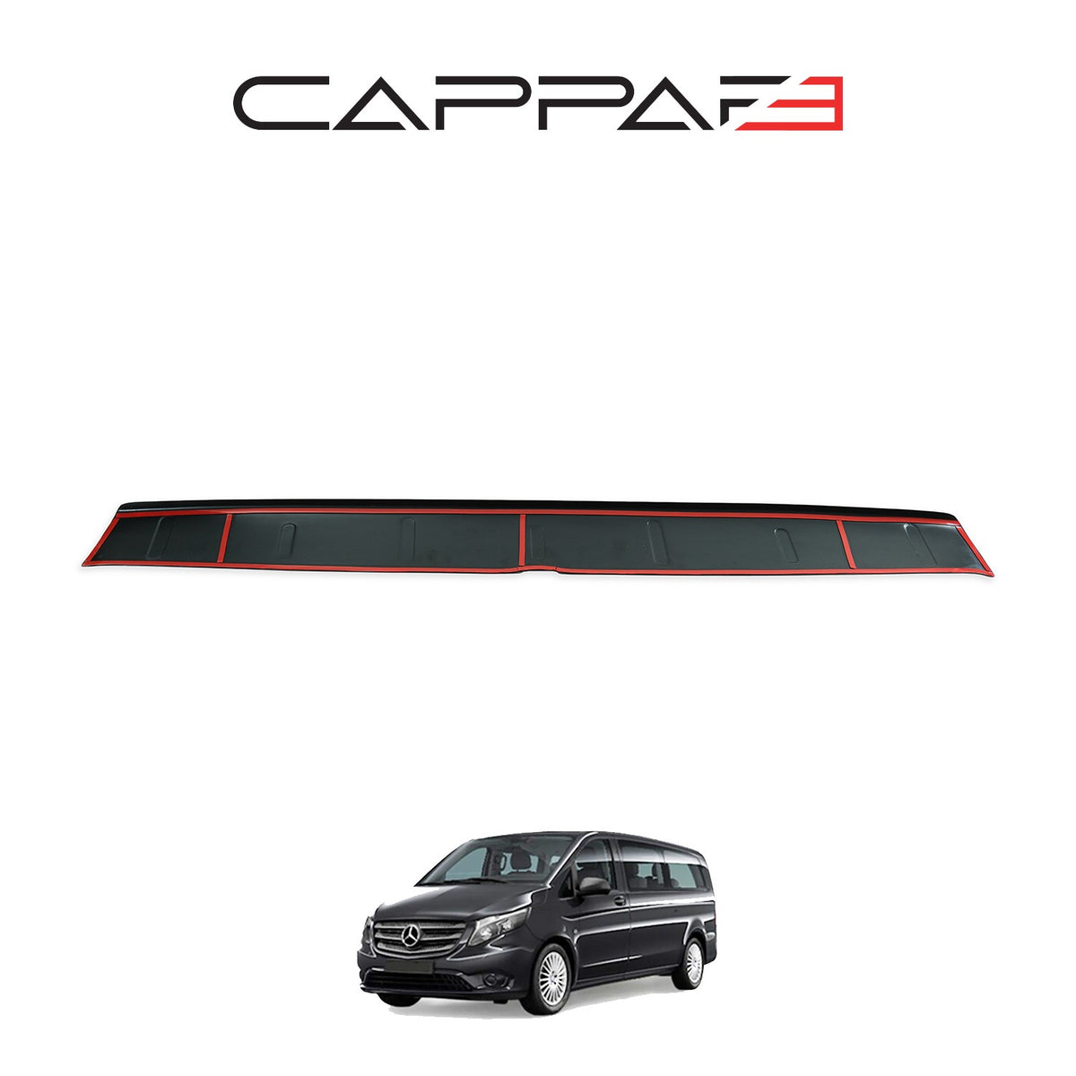 Mercedes Vito 3 2015-2020 parlak arka tampon eşiği – 4