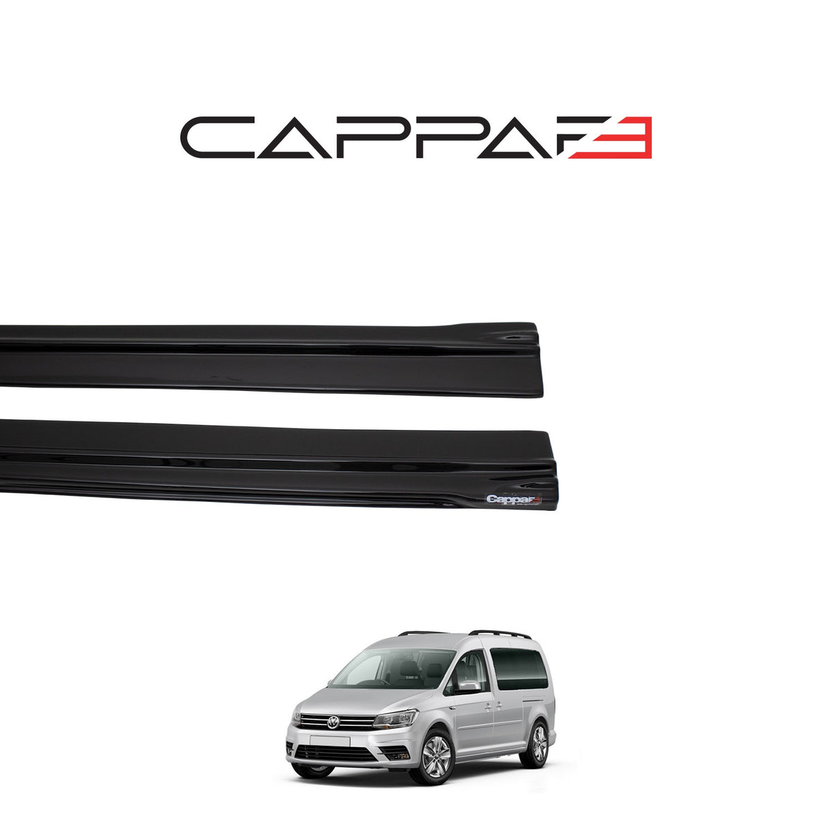 Volkswagen Caddy 4 2015-2020 ile Uyumlu Marşpiyel Kaplama 2 Parça