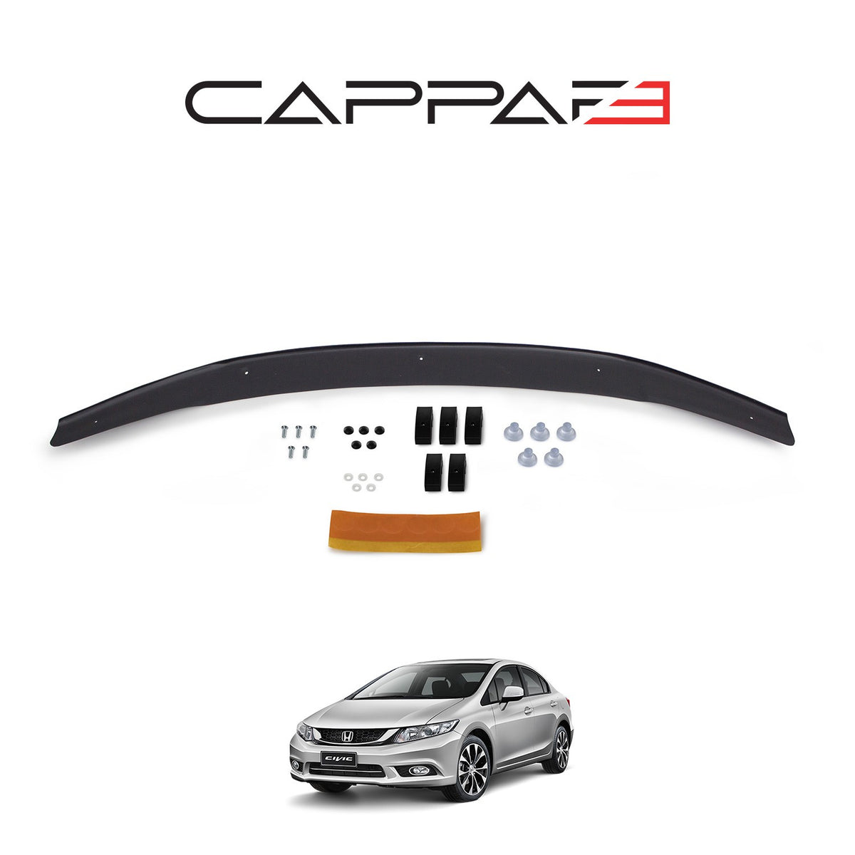 Honda Civic 9 2011-2016 ile Uyumlu Kaput Rüzgarlığı 3mm