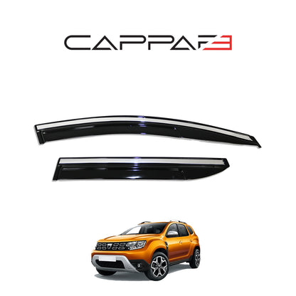 Dacia Duster 2 2018-2023 ile Uyumlu Cam Rüzgarlığı Kromlu 4 Adet