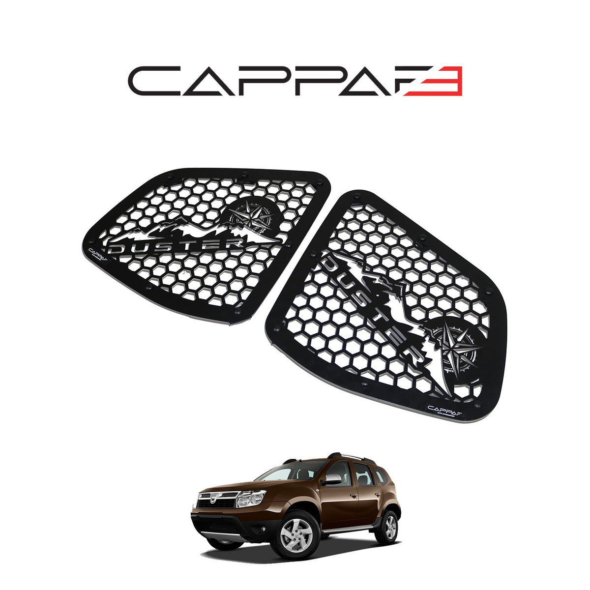 Dacia Duster 1 2010-2017 ile Uyumlu Kelebek Camı Lazer Kesim Metal 2 Adet