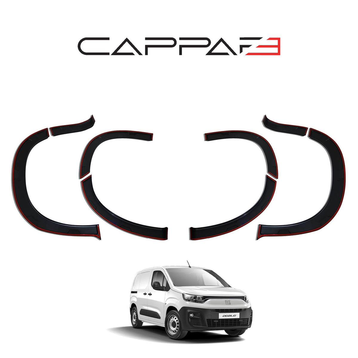 Fiat Doblo 3 2023-2026 ile Uyumlu Çamurluk Dodik 8 Adet