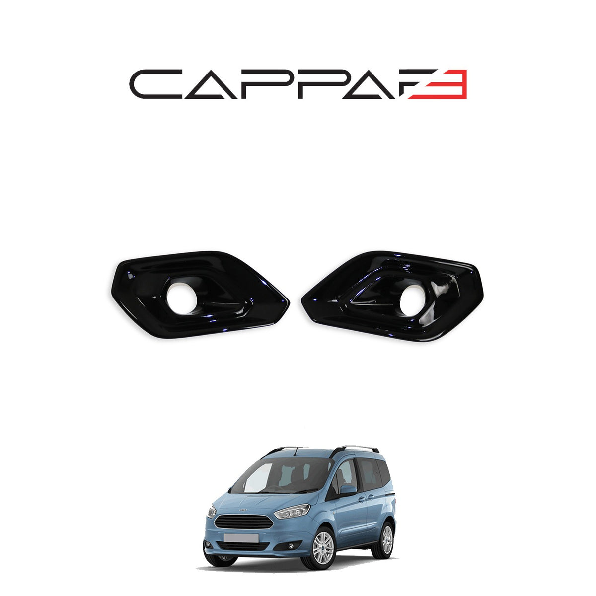 Ford Transit / Tourneo Courier 1 2018-2023 ile Uyumlu Sis Farı Çerçevesi 6 Adet